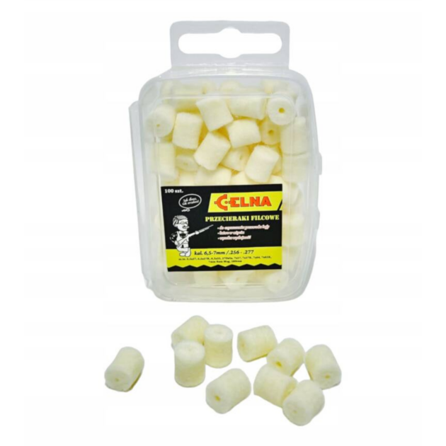 Przecieraki filcowe do czyszczenia broni (kal. 6,5–7mm / .256-.277) - CELNA