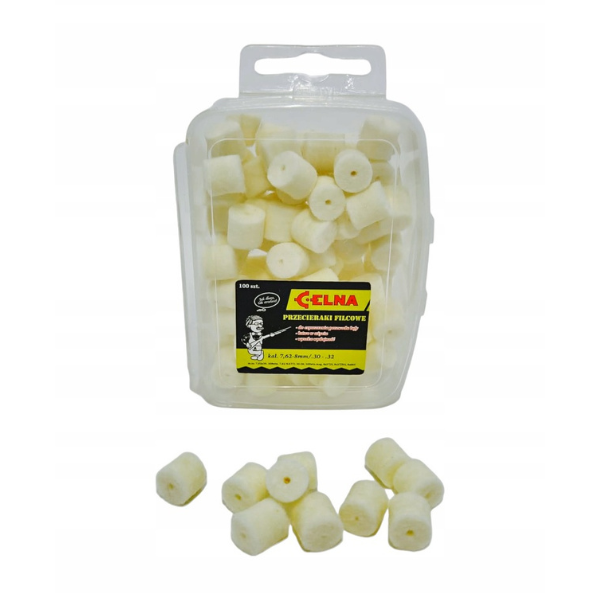Przecieraki filcowe do czyszczenia broni (kal. 7,62–8mm / .30-.32) - CELNA