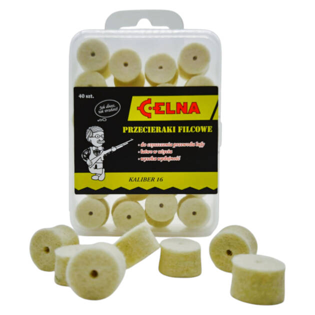 Przecieraki filcowe do czyszczenia broni (kaliber 16) - CELNA