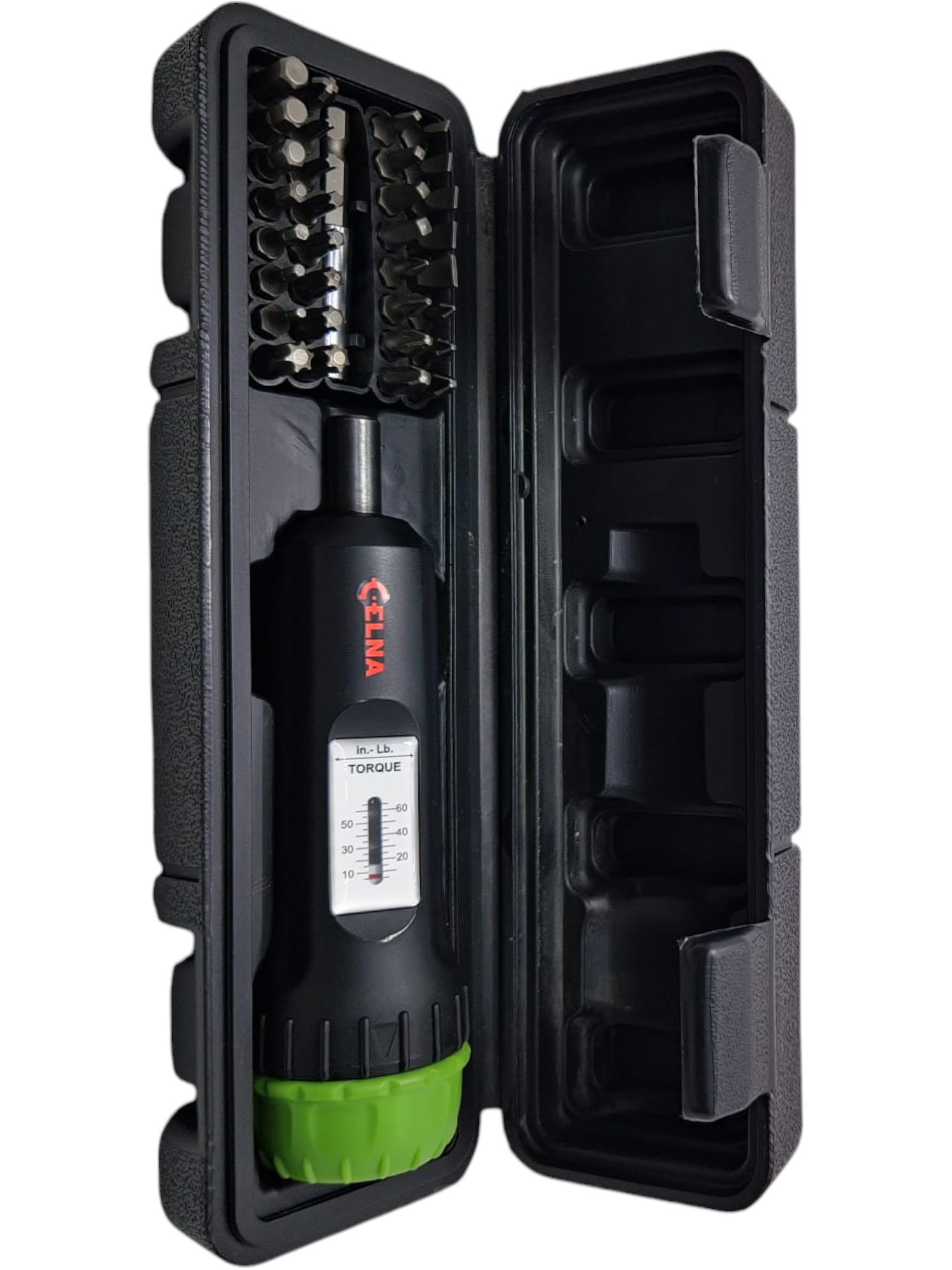 Śrubokręt Wkrętak dynamometryczny 0,6-7Nm (5-65 in-lbs) + 32 bity - CELNA - obrazek 4